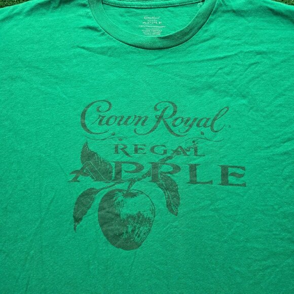 Crown Royal Tshirt Mens XL Green Short Sleeve Regal Apple Whiskey - Picture 2 of 6